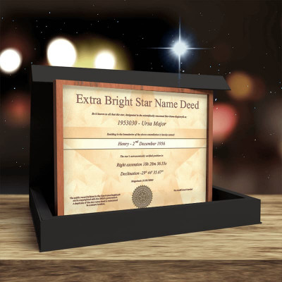NAME A STAR FRAMED & PERSONALISED GIFT PACK UK'S NO 1 STAR NAMING COMPANY 