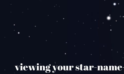Viewing your Star-Name-Registry Star