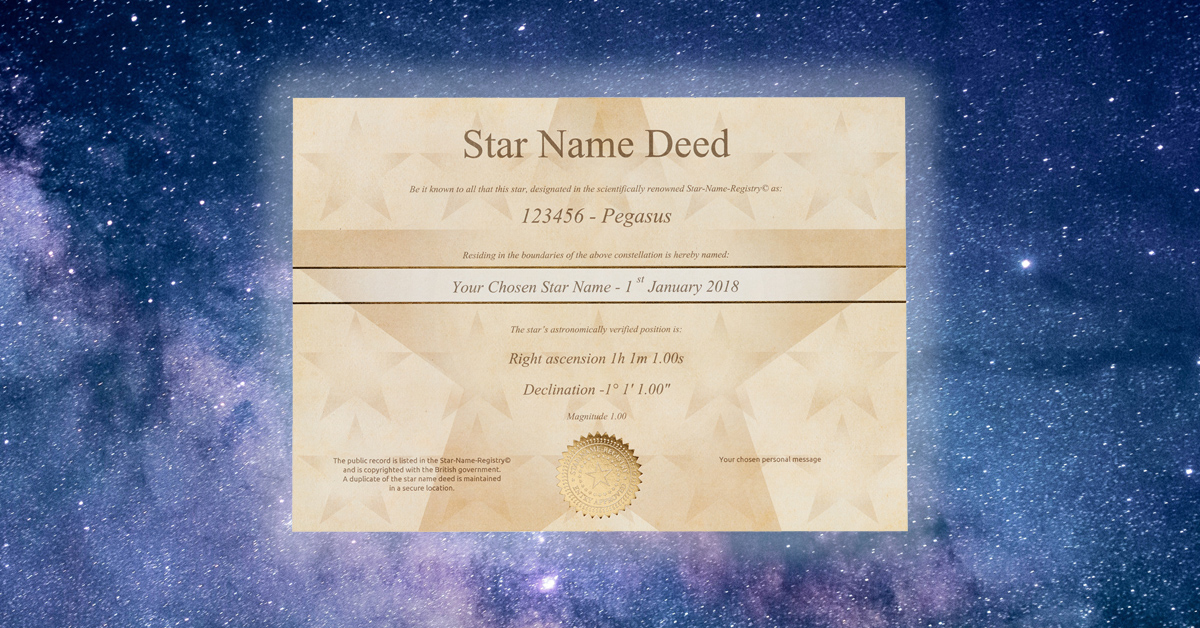 Name A Star - Buy A Star - The Perfect Gift