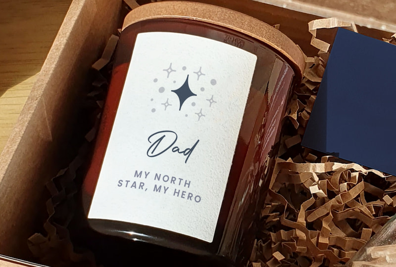 Dad personalised candle