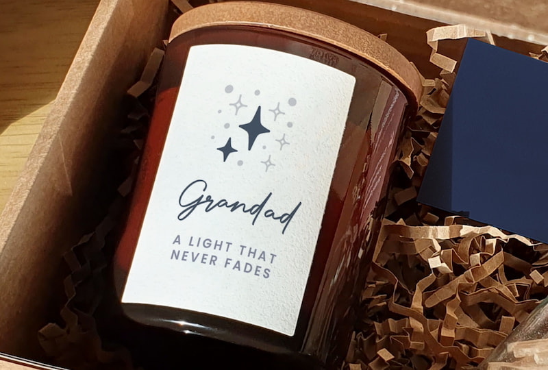 Grandad personalised candle