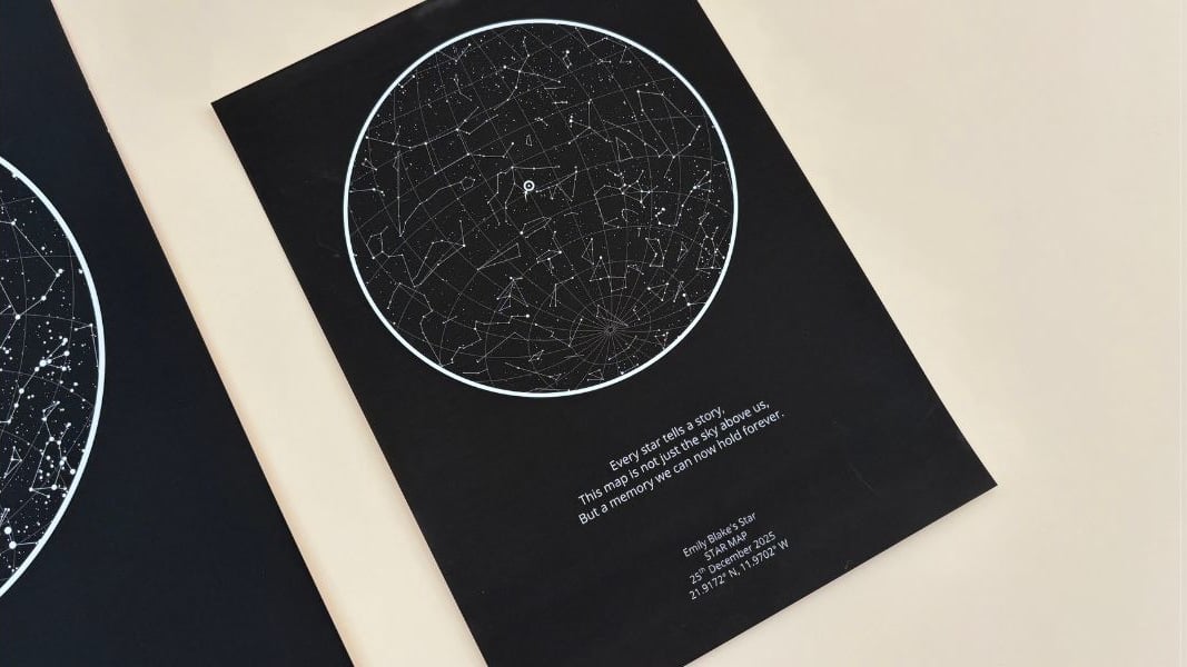 Framed A4 Image of your Star