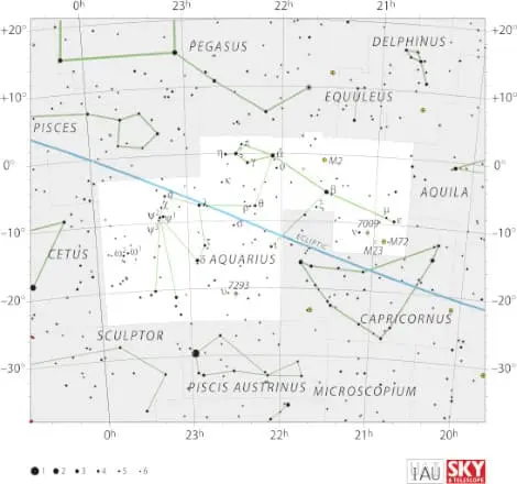 Aquarius constellation chart