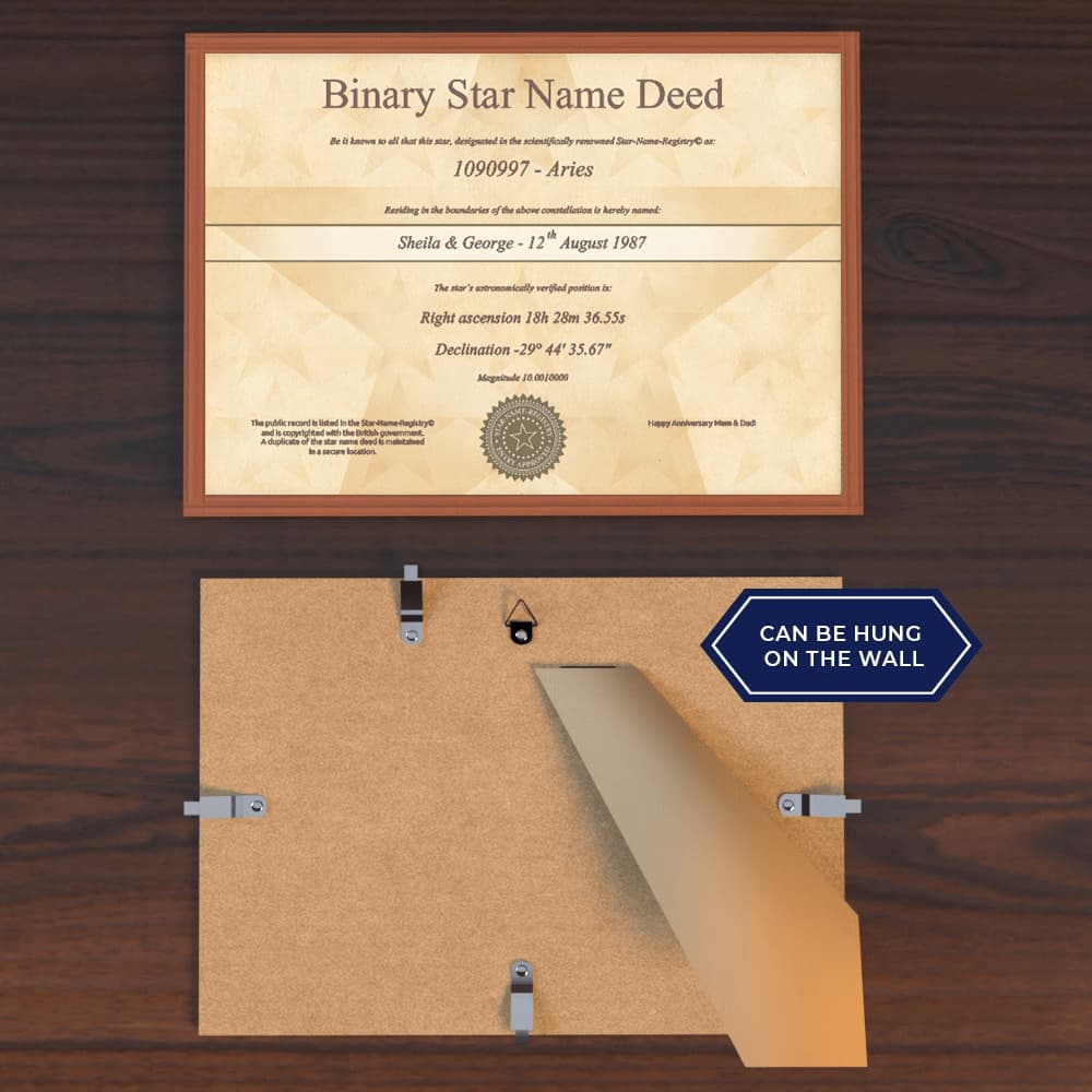 Star Name Certificate
